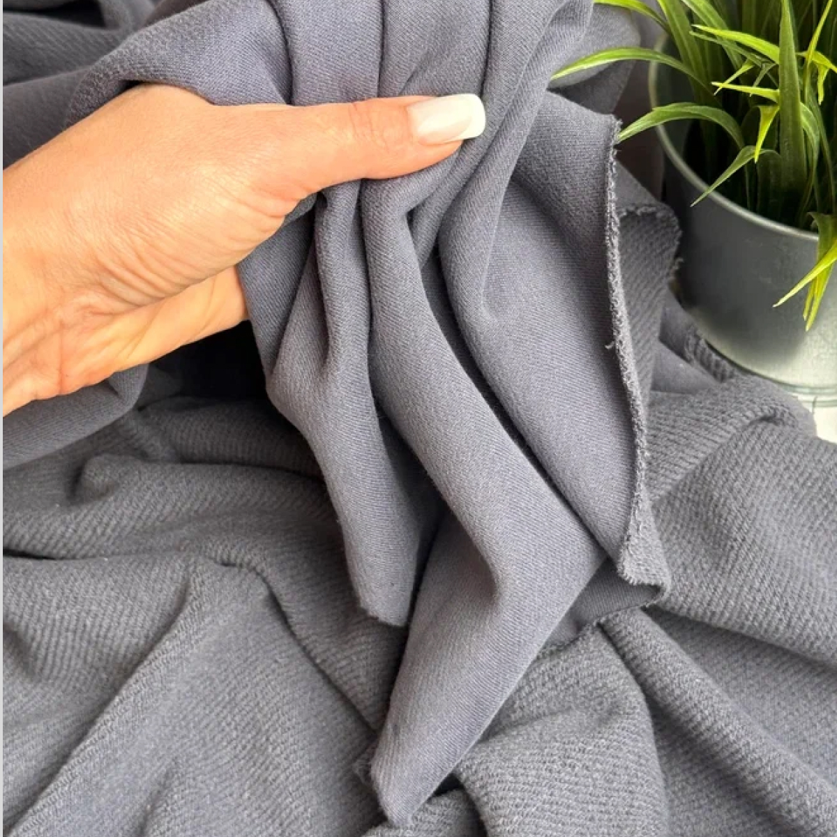 Кашкорсе чулок для 3-х нитки  с эффектом велюра (графит) скидки на ткани в Минске оптом и в розницу | Трикотаж tais.by