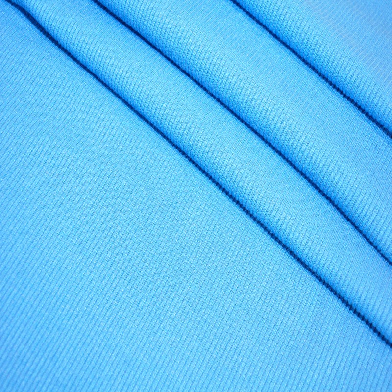 Трикотаж "Рубчик" (голубой) скидки на ткани в Минске оптом и в розницу | Трикотаж tais.by