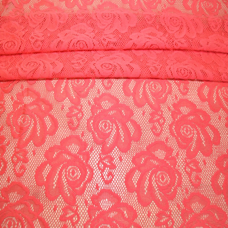 Гипюр (розовый коралл)