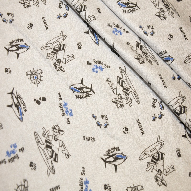 Кулирная гладь набивная "Серфинг"