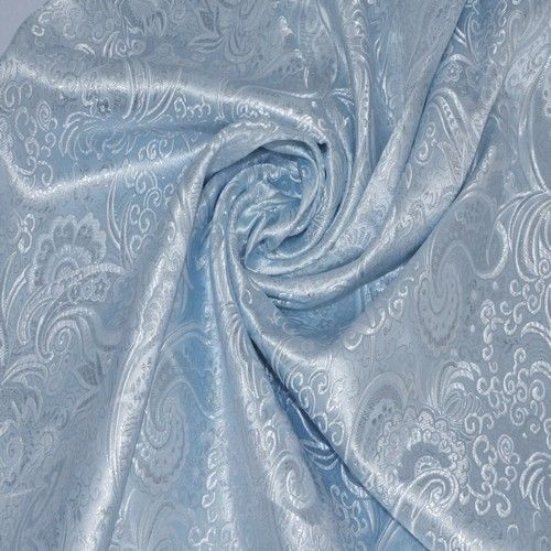 Парча жаккард (нежно голубой с серебром)