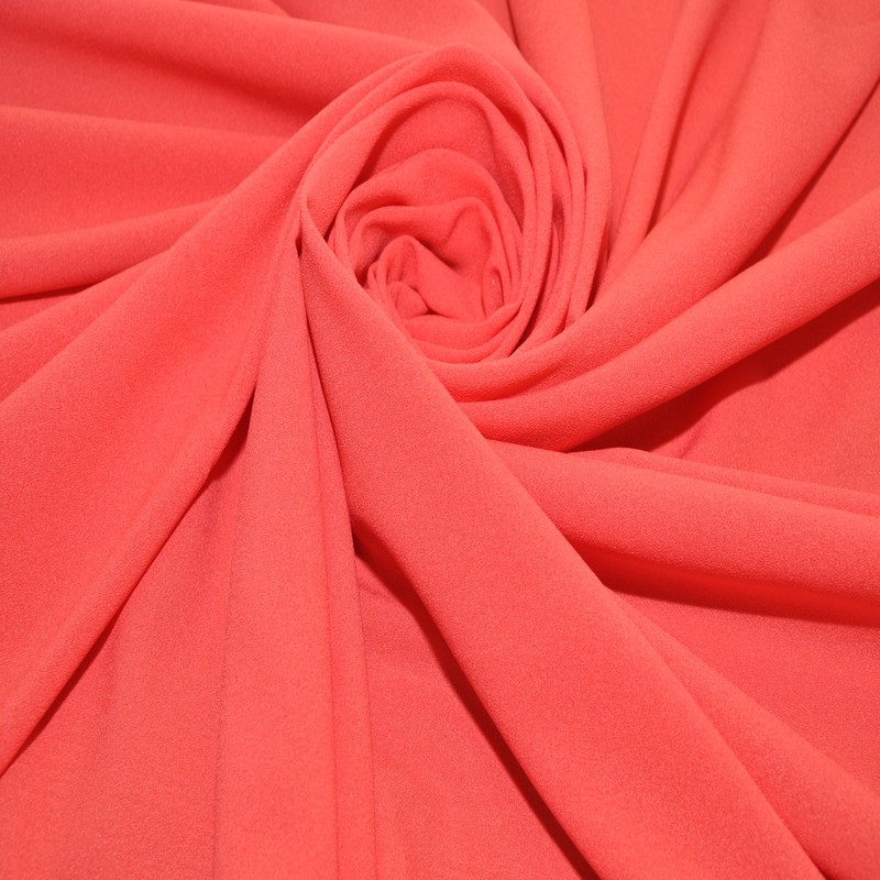 Креп-шифон (насыщенно-коралловый)