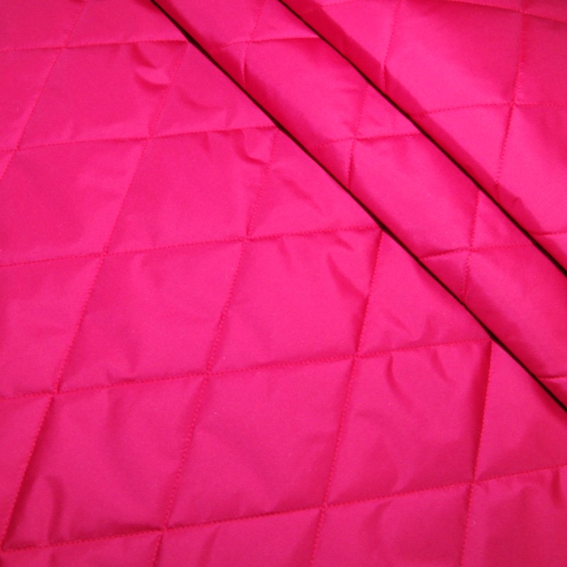 Плащевка стеганая "Ромбик" (фуксия)