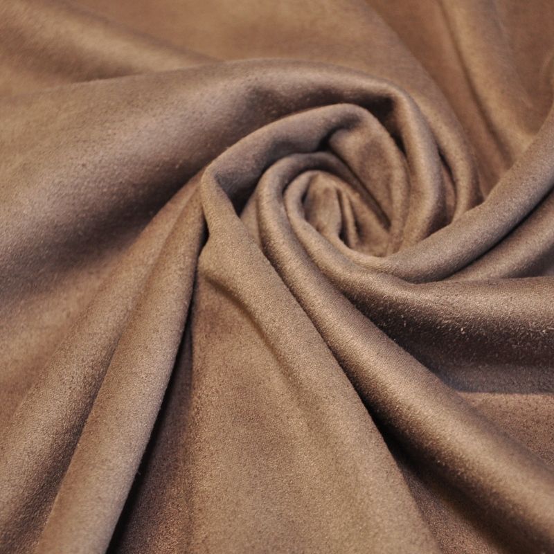 Замша на трикотаже (темный беж) скидки на ткани в Минске оптом и в розницу | Трикотаж tais.by