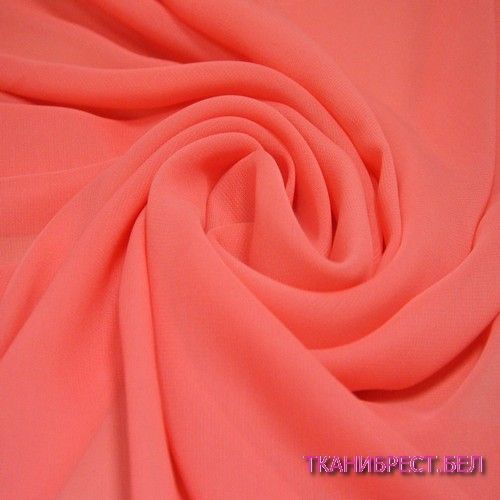 Шифон ярко-коралловый