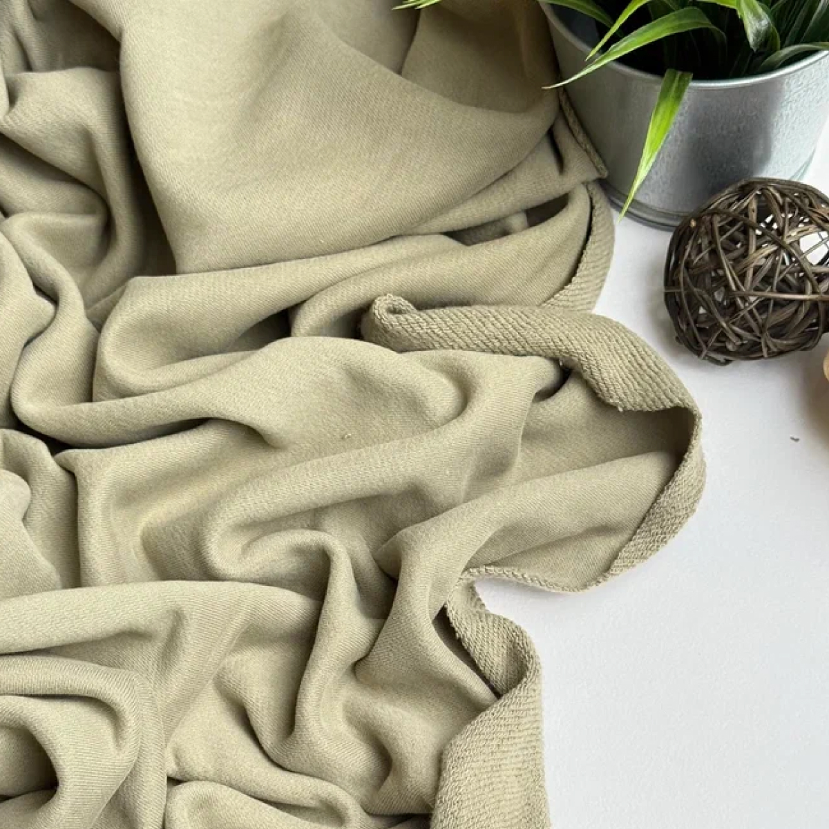 Кашкорсе чулок для 3-х нитки  с эффектом велюра (оливковый) скидки на ткани в Минске оптом и в розницу | Трикотаж tais.by