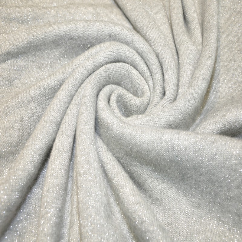 Трикотаж Ангора плотная с люрексом (серый)