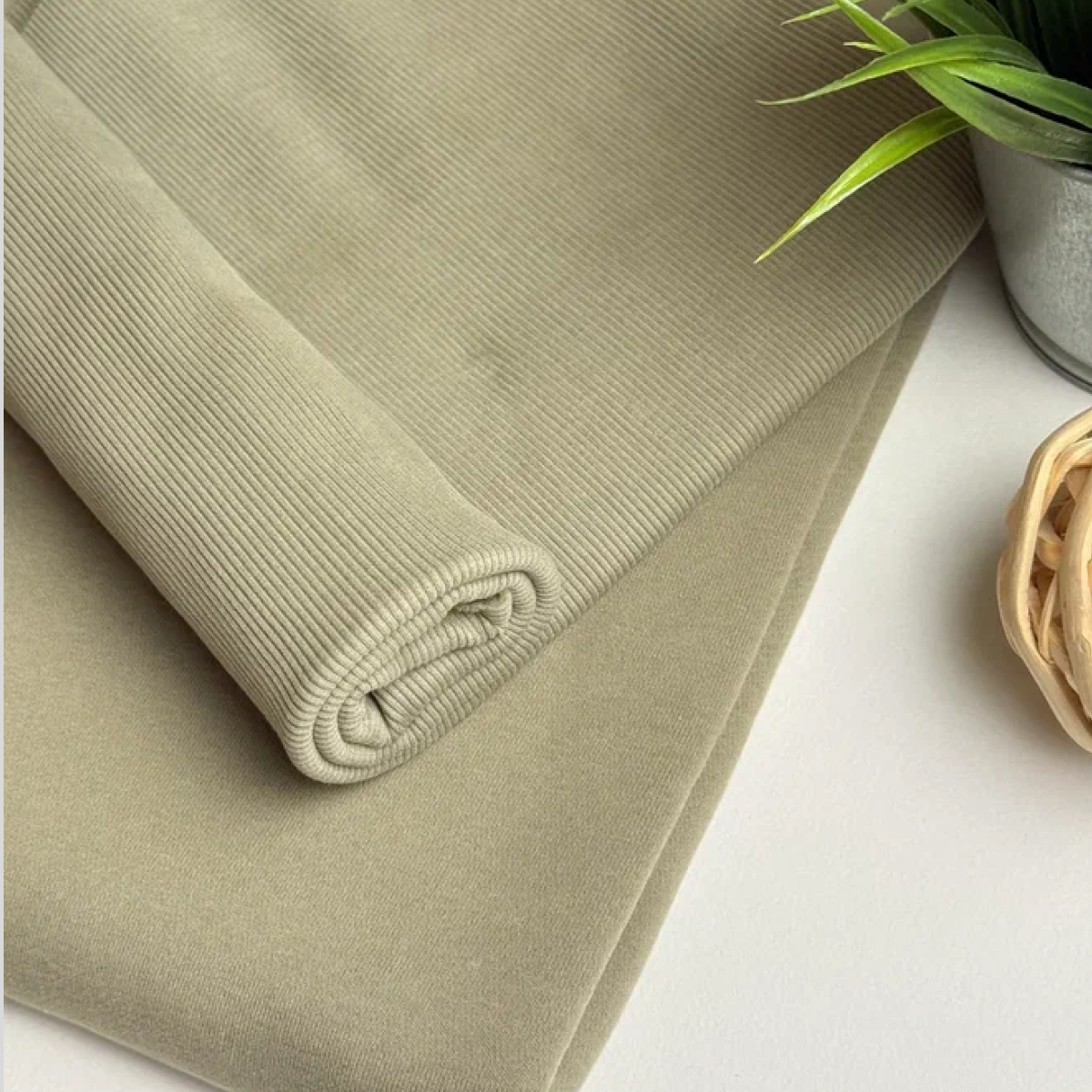 Кашкорсе чулок для 3-х нитки  с эффектом велюра (оливковый) скидки на ткани в Минске оптом и в розницу | Трикотаж tais.by