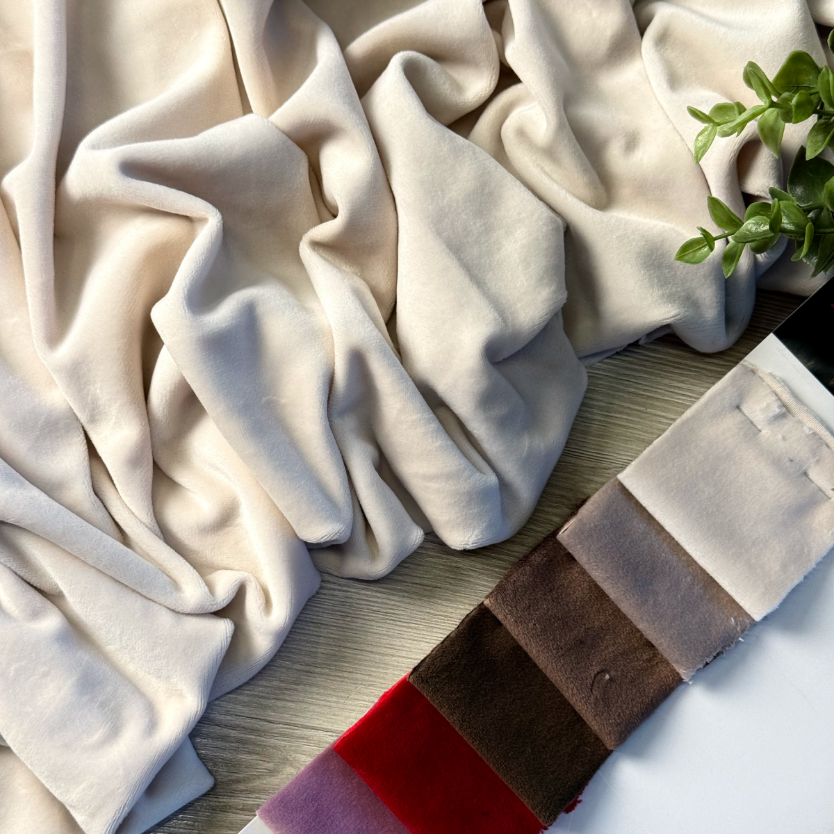 Велюр "Бамбук" (Крем) скидки на ткани в Минске оптом и в розницу | Трикотаж tais.by