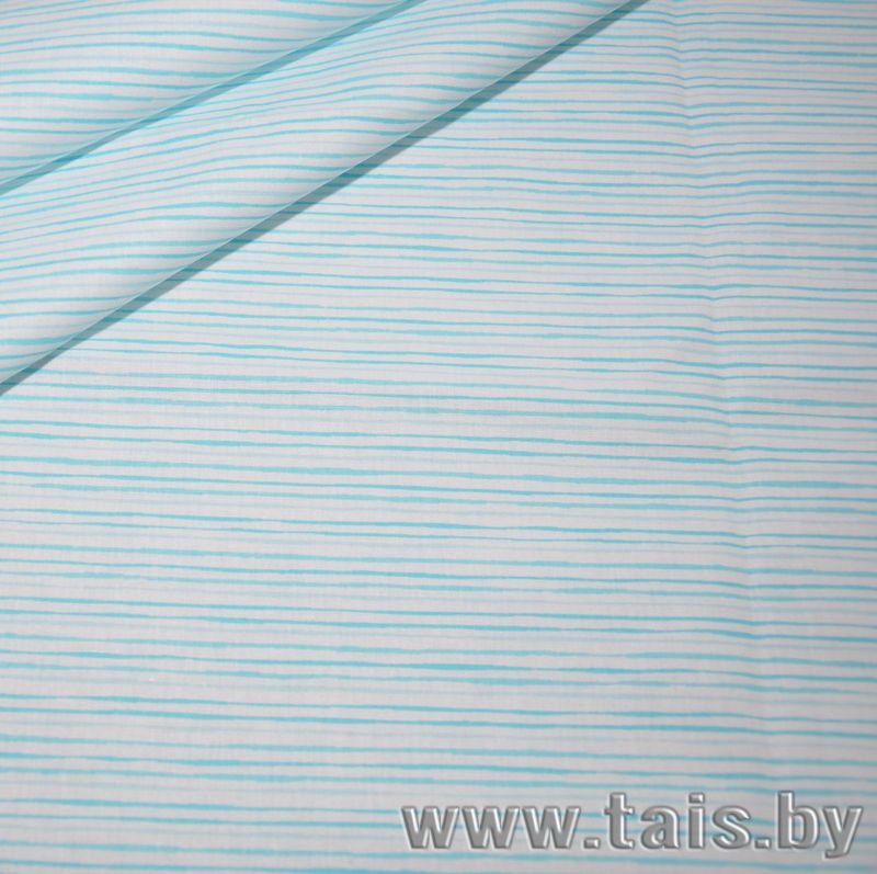 Ткань х/б плательная (голубая полоска)