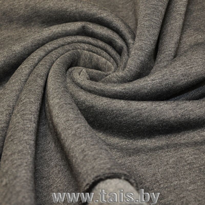 Футер 3-х нитка с начесом (темно серый меланж)