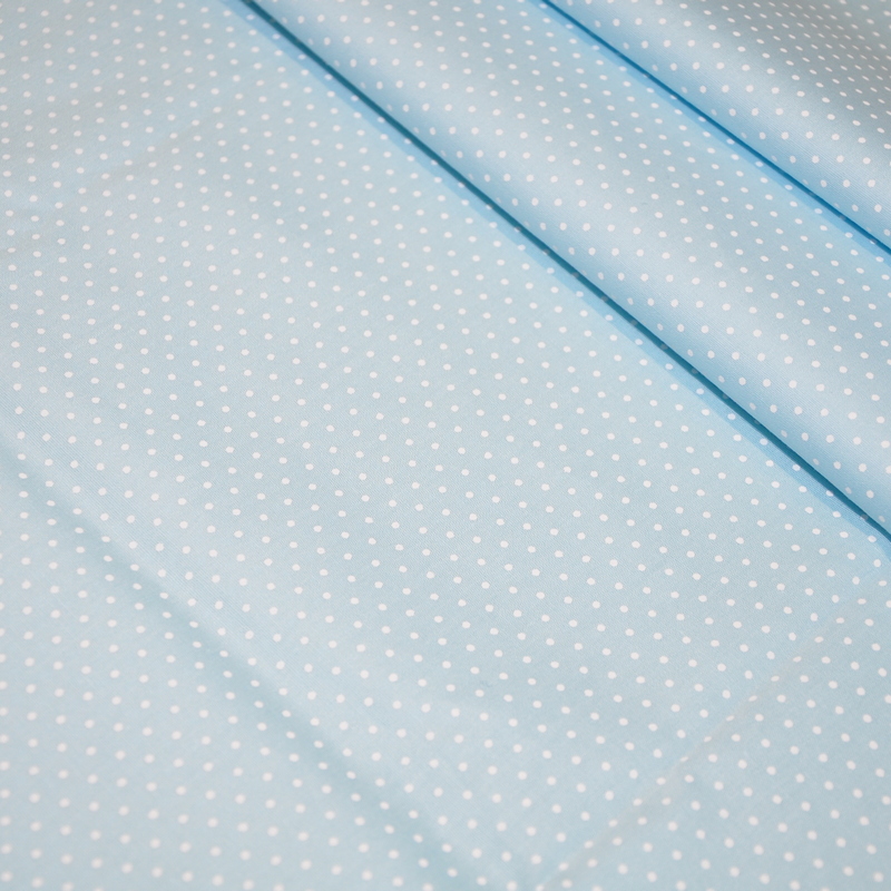 Поплин горох (нежно-голубой)