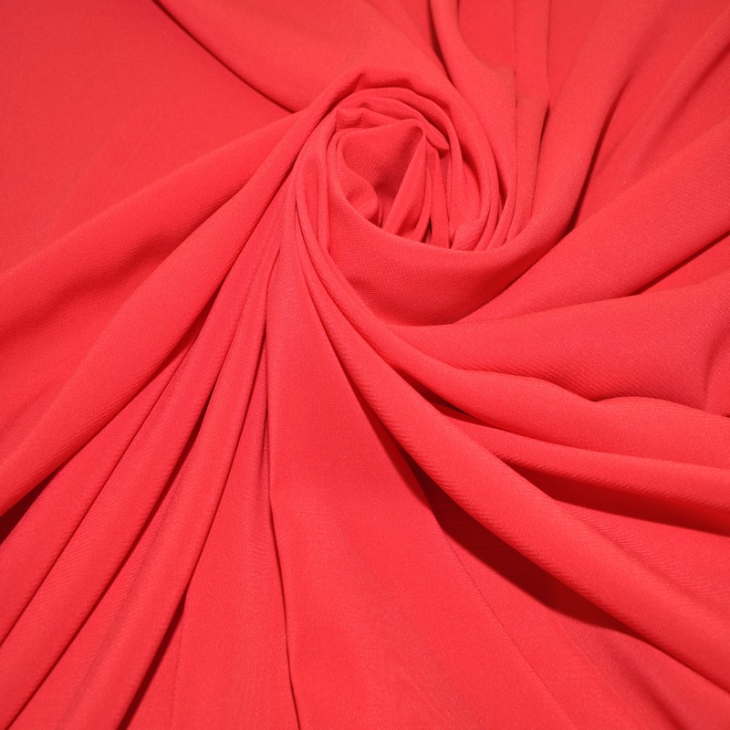 Шифон стрейчевый (красный)