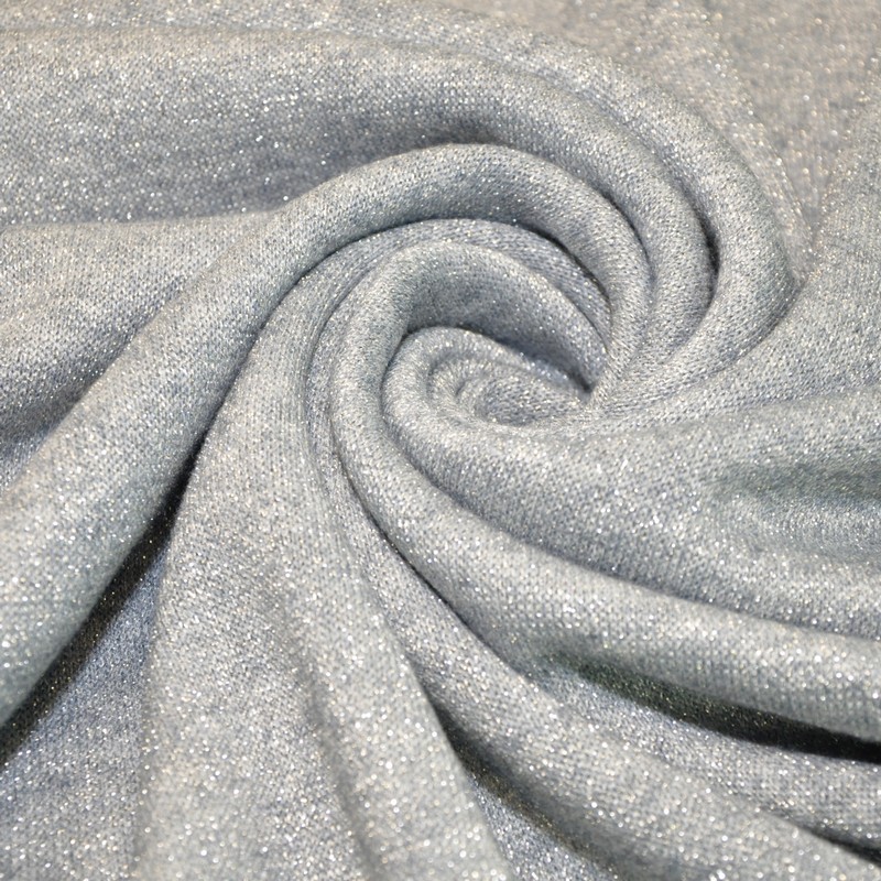 Трикотаж Ангора плотная с люрексом  (светлый серый)