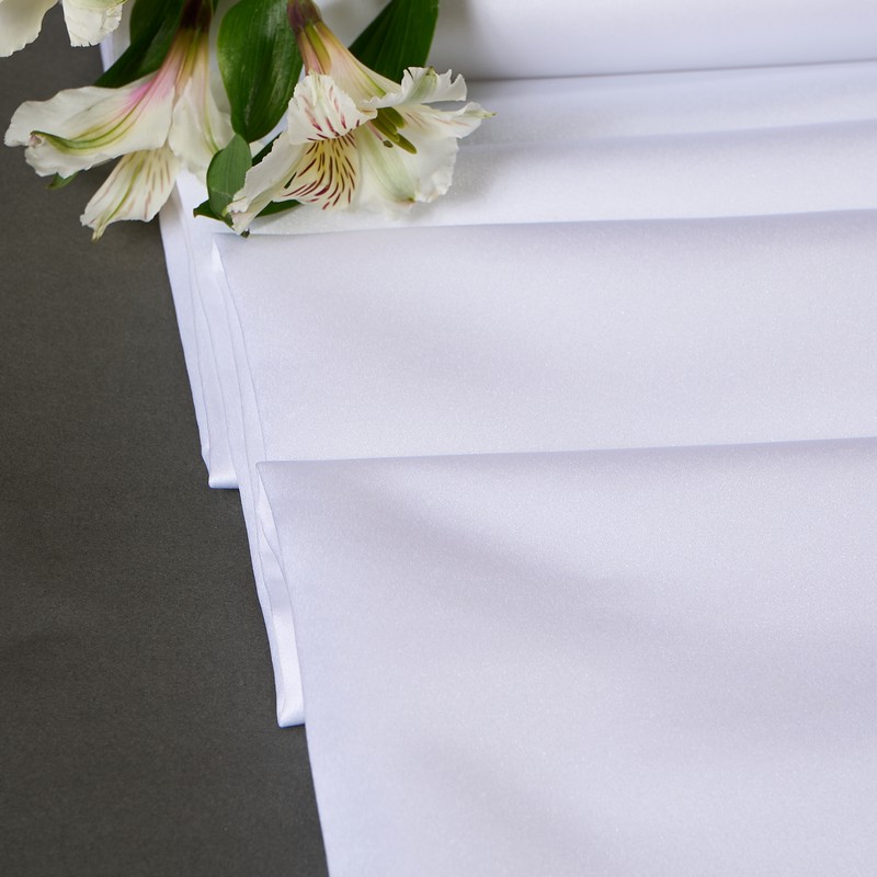 Атлас свадебный, белый