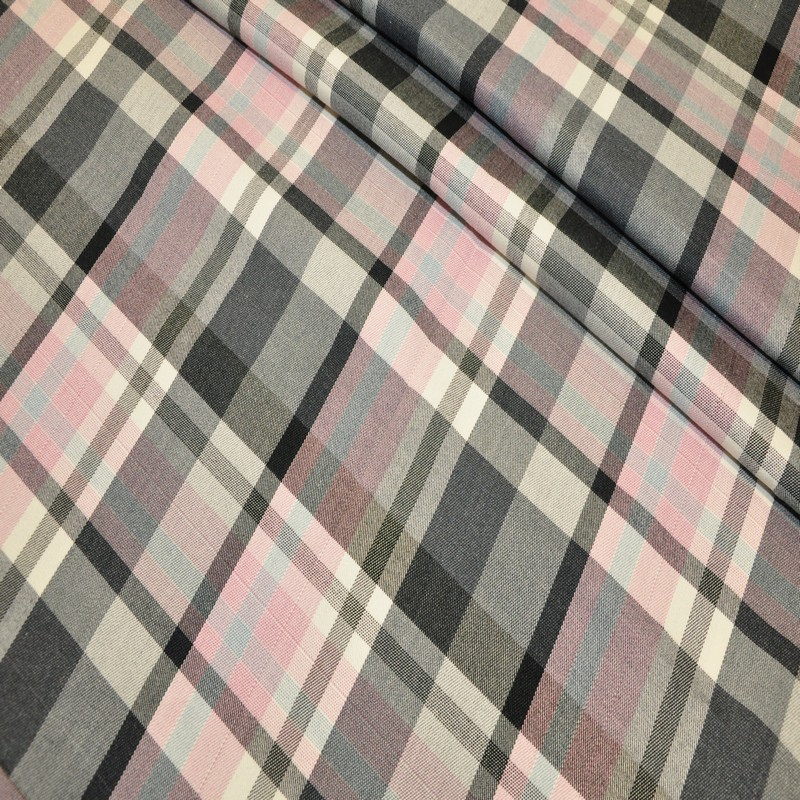 Костюмная ткань "Клетка  " (розовый серый) скидки на ткани в Минске оптом и в розницу | Трикотаж tais.by