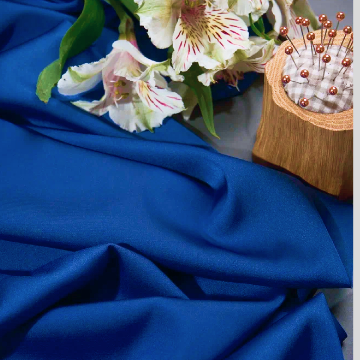 Шелк "Армани" (василек) скидки на ткани в Минске оптом и в розницу | Трикотаж tais.by