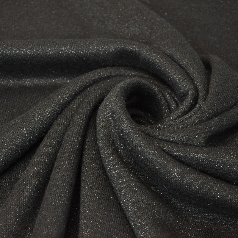 Трикотаж Ангора плотная с люрексом  (черный графит)