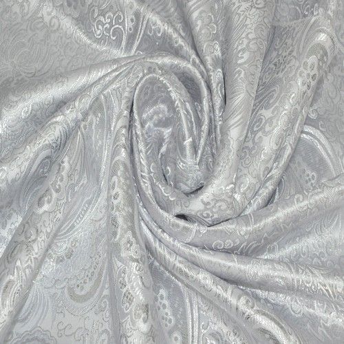 Парча жаккард (белый с серебром) скидки на ткани в Минске оптом и в розницу | Трикотаж tais.by