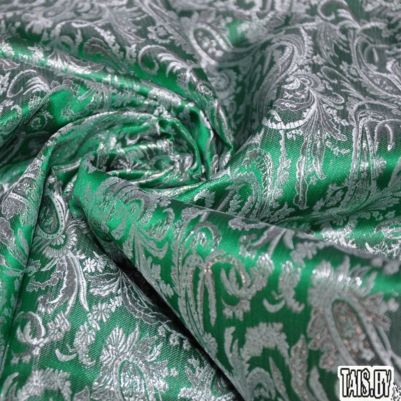 Парча жаккард огурцы (зеленый)