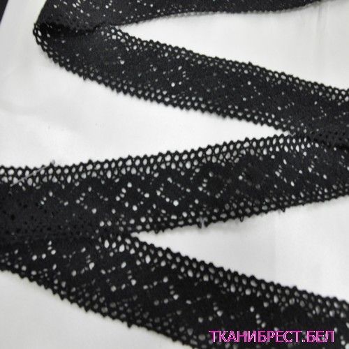 Кружево ленточное (черный плотный)