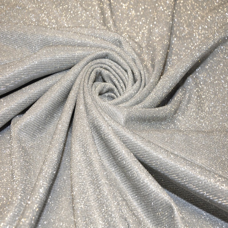 Трикотаж "Лунный свет" (серебро) скидки на ткани в Минске оптом и в розницу | Трикотаж tais.by