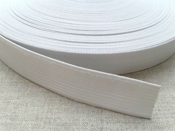 Тесьма эластичная (резинка) шир:20мм (белый) скидки на ткани в Минске оптом и в розницу | Трикотаж tais.by