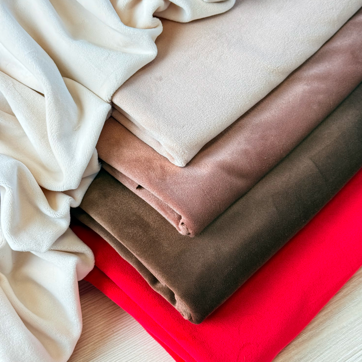 Велюр "Бамбук" (Крем) скидки на ткани в Минске оптом и в розницу | Трикотаж tais.by