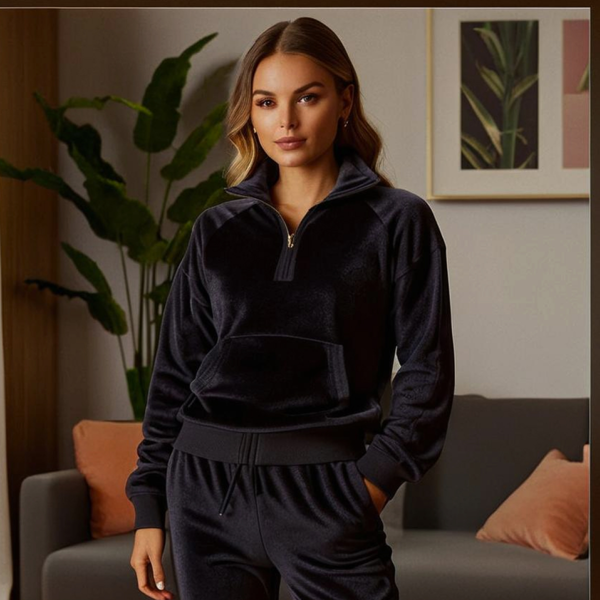 Велюр "Бамбук" (черный)