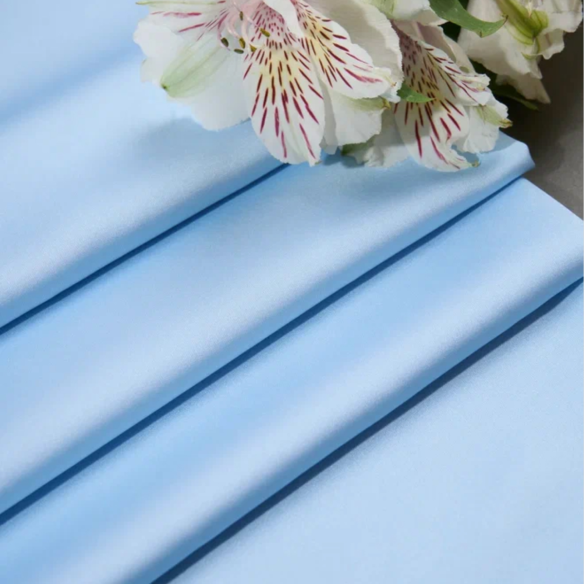 Шелк "Армани" (голубой) скидки на ткани в Минске оптом и в розницу | Трикотаж tais.by