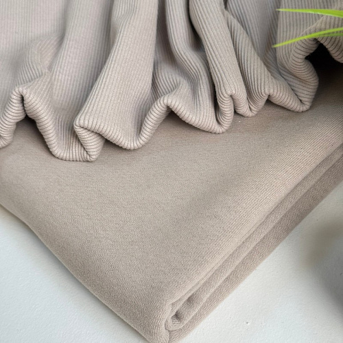 Футер 3-х нитка с эффектом велюра (бежевый)