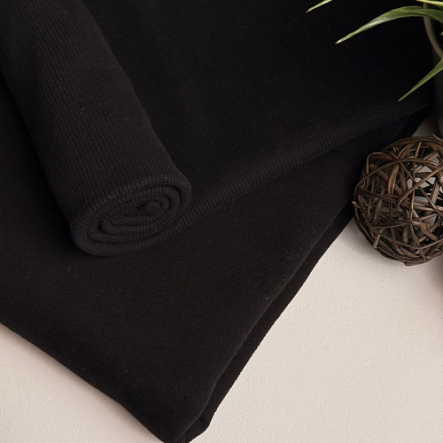 Футер 3-х нитка с эффектом велюра (черный)