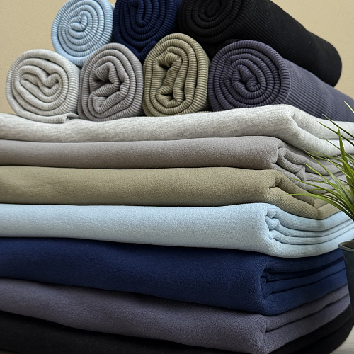 Футер 3-х нитка с эффектом велюра (оливковый)