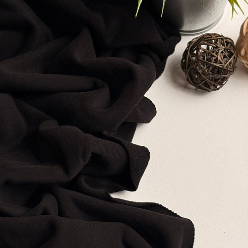 Футер 3-х нитка с эффектом велюра (черный)