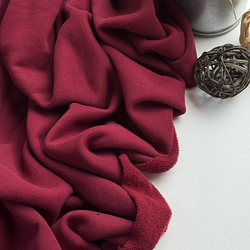 Футер 3-х нитка с эффектом велюра (бургунди)