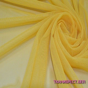 Ткань Сетка стрейчевая (желтый)