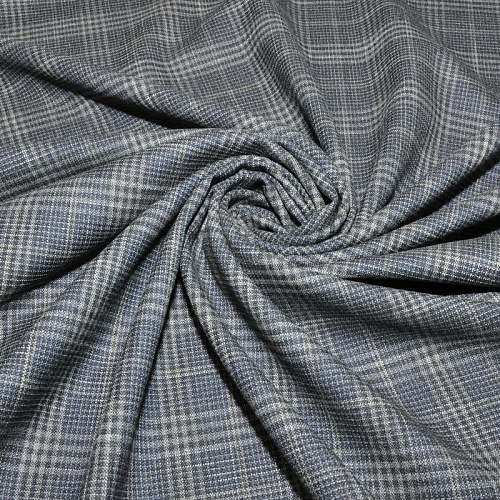 Костюмная ткань (сине-серый)