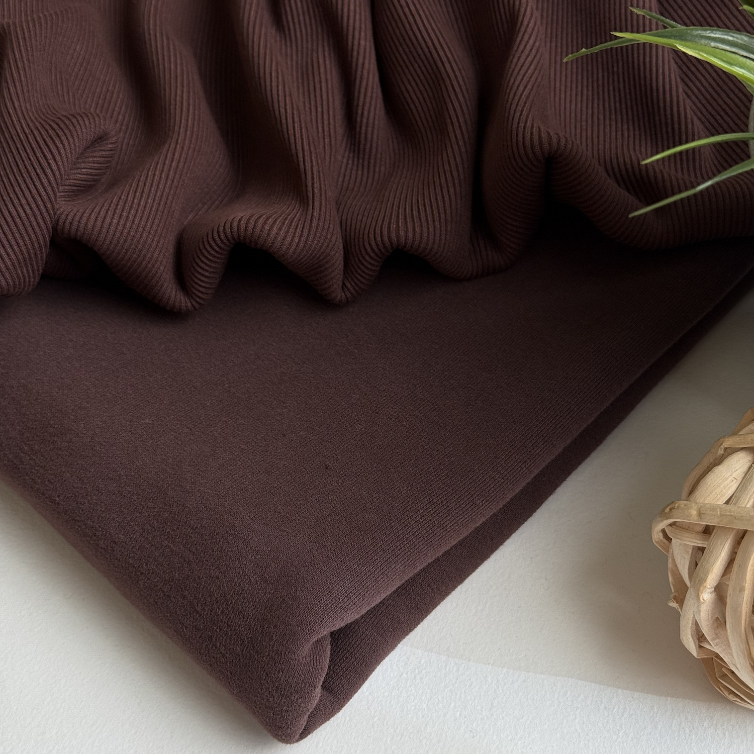 Футер 3-х нитка с эффектом велюра (шоколад)