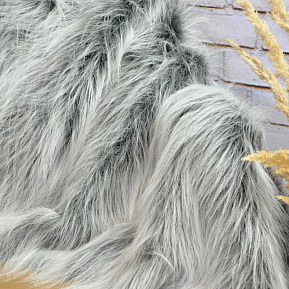 Мех длинноворсовый (Черная основа белый ворс)