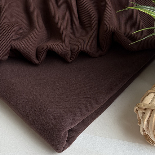 Футер 3-х нитка с эффектом велюра (шоколад)