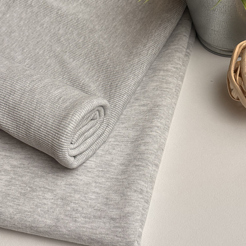 Футер 3-х нитка с эффектом велюра (серый-меланж)