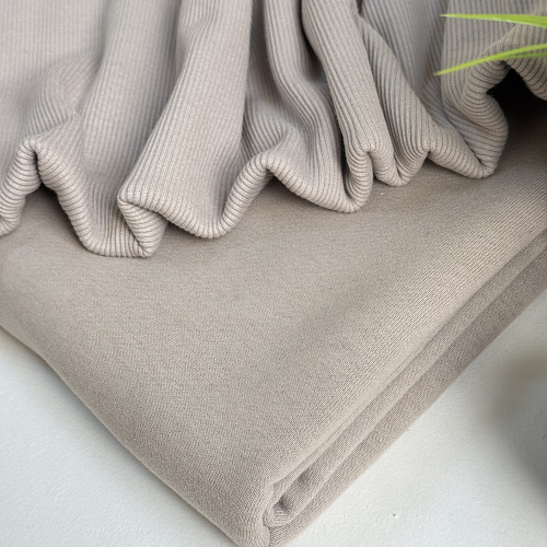 Футер 3-х нитка с эффектом велюра (бежевый)