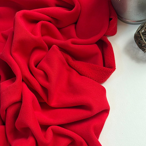 Футер 3-х нитка с эффектом велюра (красный)