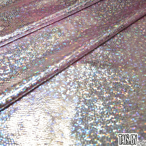 Голограмма (серебро на розовой основе)