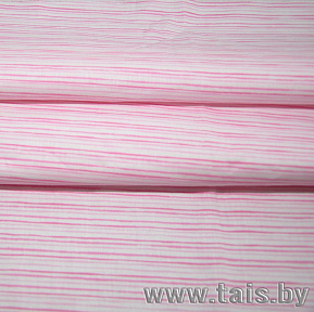 Ткань х/б плательная (розовая полоска)