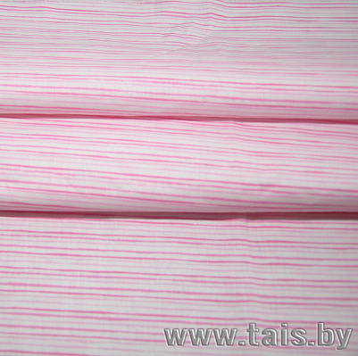 Ткань х/б плательная (розовая полоска)