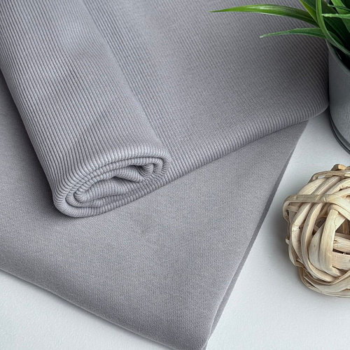 Футер 3-х нитка с эффектом велюра (серый)