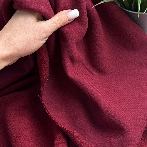 Футер 3-х нитка с эффектом велюра (бургунди)