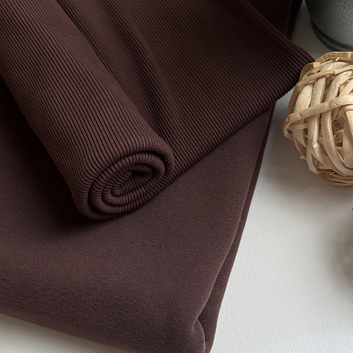 Футер 3-х нитка с эффектом велюра (шоколад)