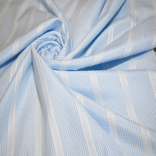 Рубашечный хлопок с кружевом (голубой)
